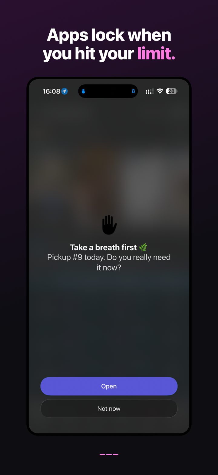 Picksy — Apps lock when you hit your limit.