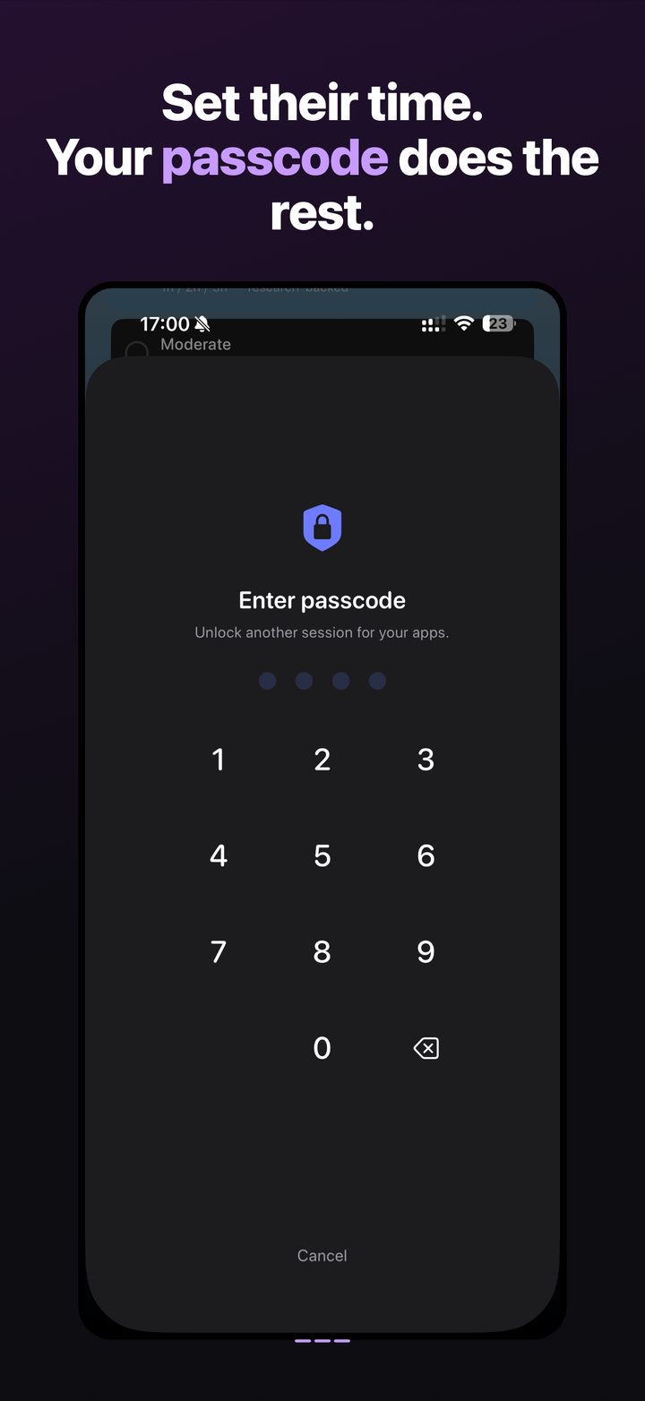 Picksy — Set their time. Your passcode does the rest.